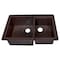 Novatto GUADALAJARA 60/40 Split Copper Kitchen Sink, Antique TCK-006AN - alternate 1